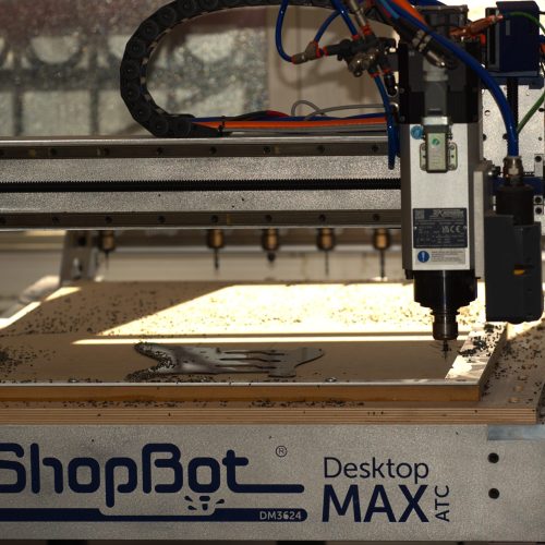 VCI - CNC cutting a pickguard (Oct 2025)